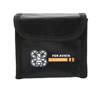 HUSHUI Bolsa Ignífuga a Prueba de Explosiones para Batería, Almacenamiento de Seguridad de Fibra Ignífuga para Drones Avata, Negro, Práctico Accesorio de Viaje (2 baterías)