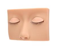 HUSHUI Cabeza de maniquí de Pestañas, Cabeza de Práctica de Extensión de Pestañas de Silicona con Párpados Extraíbles, para Entrenamiento y Refinamiento de Habilidades (Beige)