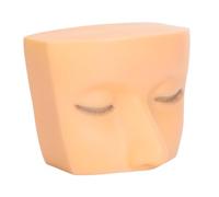HUSHUI Cabeza de maniquí de Pestañas, Pestañas Realistas de 3 Capas, Ideal para Principiantes que Practican Técnicas de Injerto, Hechas de Silicona Suave, 1 Unidad (Piel Amarilla)