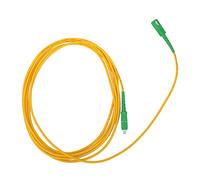 HUSHUI Cable de Conexión de Fibra óptica SC/Monomodo Duradero para Sistemas de Comunicación de Red PVC Amarillo 2 Piezas