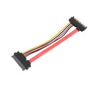 HUSHUI Cable de Extensión SATA22P M/SAS29P F Macho a Hembra para Discos Duros SAS Transferencia de Datos sin Costuras PVC 0,15 M 1 Pieza
