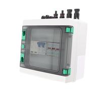HUSHUI Caja Combinadora Solar Fotovoltaica, Fusible Profesional de Plástico de 15A, Protección contra Rayos para Sistemas Fotovoltaicos, Resistente Al Agua IP65, 210 X 210 X 120 Mm