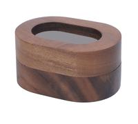 HUSHUI Caja de Almacenamiento de Anillo Madera de Nogal Vintage y Titular de la Propuesta de Esponja Suave para el Cierre Magnético de Bodas o Festivales (Ranura doble)