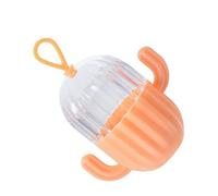 HUSHUI Caja de Almacenamiento de Esponja de Maquillaje, Soporte Portátil con Forma de para Viajes y Almacenamiento de Escritorio, Material PS Limpio e Higiénico (Naranja)