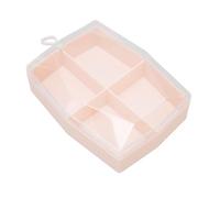 HUSHUI Caja de Almacenamiento de Esponjas para Polvos a la Moda, Estuche Portátil de 4 Rejillas para Maquillaje, Material ABS para Mujeres Que Viajan