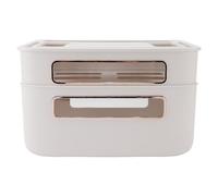 HUSHUI Caja de Almacenamiento para Enrutador, Estante Organizador de Enrutador de 2 Capas con Tapa, Caja de Enrutador de Administración de Cables para Control Remoto de Cable de