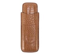 HUSHUI Caja de Cigarro de Cuero Portátil, Sostener 2 Cigarros, Toque Suave, Uso Duro, Soporte de Cigarros de Cuero para Viajes Al Aire Libre