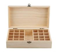 HUSHUI Caja Organizadora de Madera para Almacenamiento de Joyas con Aceites Esenciales, Duradera, de Gran Capacidad, para el Hogar, Oficina, Madera de Pino, 27,5 X 15 X 8,3 Cm