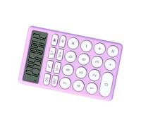 HUSHUI Calculadora de Dibujos Animados Calculadora Electrónica de Bolsillo Pequeña y Linda con Pantalla Grande para Uso Escolar y Doméstico Plástico (Púrpura 27,5x9,5x2cm/50,2x3,74x0,79 Pulgadas)