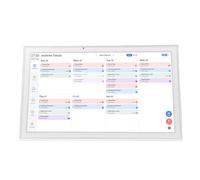HUSHUI Calendario Digital Inteligente con Diseño de Pantalla Táctil para Planificación Familiar y Gestión de Tareas Domésticas Resolución HD de 21,5 Pulgadas Blanco (Enchufe europeo 100-240V)