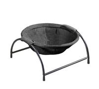 HUSHUI Cama elevada de hamaca para gato, cómoda, transparente, extraíble, transpirable, de pie permanente, para casa (negro)