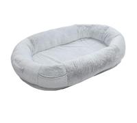HUSHUI Cama Grande para Perros Humanos, Suave y Cómoda, con Funda Extraíble para Dormir Juntos en Gris Degradado (100 * 70 * 30CM)