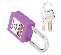 HUSHUI Candado de Seguridad de 38 Mm, Candado de Bloqueo Aislado de para Uso de Energía Eléctrica y Química, Acero PA de Nailon (Púrpura)