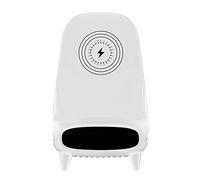 HUSHUI Cargador inalámbrico, Mini Silla portátil Cargador inalámbrico para Todos los teléfonos Estación de Carga inalámbrica de 15 W Soporte de Cargador de teléfono con función de Altavoz Musical