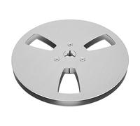 HUSHUI Carrete de Cinta Vacío de 1/4 y 7 Pulgadas, Carrete de Recogida de Aleación de Aluminio con Viento de 3 Orificios, para Grabar Reproductor de Cinta de Carrete a Carrete (Plata)
