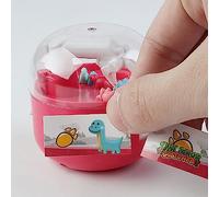 HUSHUI Catch Dinosaur Machine Mini Juego de Garra para Niños Rojo Tamaño Pequeño Incluye 8 Dinosaurios