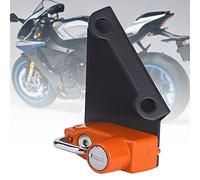 HUSHUI Cerradura de Casco Antirrobo, Aleación de Aluminio Duradera para YZF R1M R1S R6, Almacenamiento Cómodo y Seguro con 2 Llaves (Naranja)