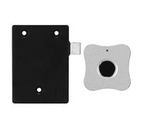 HUSHUI Cerradura de Huella Digital, Dispositivo de Seguridad Biométrico sin Llave, Desbloqueo Rápido para Almacenamiento en la Oficina en el Hogar, Material ABS, Color Plateado (Panel de huellas