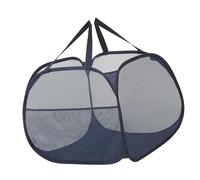 HUSHUI Cesta de Lavandería Emergente, Cesta de Almacenamiento Plegable de Malla Transpirable para Dormitorio, Capacidad de 90L (Marina de guerra)