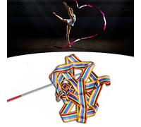 HUSHUI Cintas de Baile para Niños, Serpentinas de Gimnasia Coloridas con Antideslizante, Varitas de 4 M/13,12 Pies para Fiestas de Cumpleaños y Eventos de Baile (Vistosa)