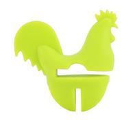 HUSHUI Clip de Silicona para Olla con Forma de Gallo, Tapa Elevadora, Soporte para Cuchara para Cocina, Resistente Al Calor, Verde, 1 X 3,1 X 3, Pulgadas