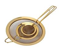 HUSHUI Colador de Aceite de Acero Inoxidable, Tamices de Malla Fina con Largo para Cocina, Juego de 3 Piezas