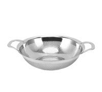 HUSHUI Colador de Acero Inoxidable, Cesta Coladora de Malla Redonda Duradera para Cocinar y Usar en la Cocina, 1 Unidad (25CM)
