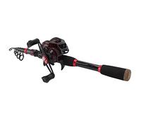 HUSHUI Combos de Caña y Carrete de Pesca, Equipo de Pesca Telescópico Portátil de Fibra de Carbono para Mar y Lago, 2,1 M, 6,9 Pies