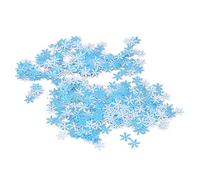 HUSHUI Confeti de Copo de Nieve, 1000 Piezas de Confeti Navideño de Invierno de Plástico Reutilizable de Colores Vibrantes de 0,9 Pulgadas con Color Saturado, para Decoración Navideña (Azul)
