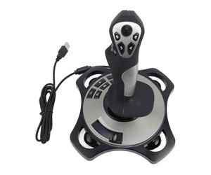 HUSHUI Controlador de Joystick de Simulador de Vuelo USB con Acelerador de Vibración para 7 8 10 11, Diseño Ergonómico y Agarre Cómodo