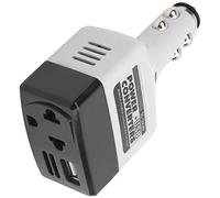 HUSHUI Convertidor de Energía Móvil 12V/24V Cargador Auto USB Negro, Compacto y Duradero, Ideal para Carga de Teléfonos Móviles en Autos, Material ABS, Tamaño 11.3x5.7x3.4cm, 1 Unidad