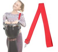 HUSHUI Correa de Tambor Ajustable para Caja y Tambores Africanos Cinturón de Nylon de Poliéster Duradero Rojo con Gancho de Metal para Fácil Transporte 1 Unidad