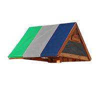 HUSHUI Cubierta de Techo con Dosel Oscilante para Exteriores, 132x226cm, Impermeable, para Acampar y Hacer Senderismo, Verde, Azul y Rojo (Combinación de Colores Verde Gris Azul)