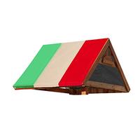 HUSHUI Cubierta de Techo con Dosel Oscilante para Exteriores, 132x226cm, Impermeable, para Acampar y Hacer Senderismo, Verde, Azul y Rojo (Combinación de Colores Verde, Beige Rojo.)