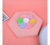 HUSHUI Cuentas de Perlas de Imitación de Colores para Hacer Joyas de Bricolaje, Accesorios de Collares en Combinaciones Multicolores para Manualidades y Moda, 6 Mm, 1 Caja