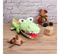 HUSHUI de Marionetas de Mano de Animales de Dibujos Animados, Juguetes de Cuentos Suaves para Niños, Tiempo de Juego Interactivo, Material de Pelusa de 28cm (De cocodrilo 28cm)