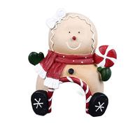 HUSHUI Decoración Navideña para Acuario, Estatua de Resina de Micropaisaje, Adornos Navideños para Pecera, para Acuario, Hogar y Oficina (Hombre de Jengibre navideño)