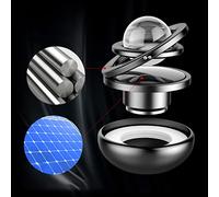HUSHUI Difusor Giratorio del Aromaterapia del Colgante del Perfume del Coche de la Energía Solar para Todos los Vehículos Material de la Aleación de Aluminio (#2)