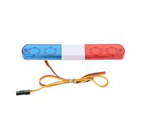 HUSHUI Diseño de Simulación de Luz de Policía LED RC para Coches RC 1/8 1/10 Lámpara Intermitente Duradera de 4 Modos Rojo Amarillo (#4)