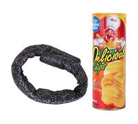 HUSHUI Divertidos Accesorios de Broma de Juguete de Serpiente con Patatas Fritas para Halloween, Día de los Inocentes, Caja de Plástico única con Forma de Serpiente de Resorte, 7,5x21 Cm, Gran