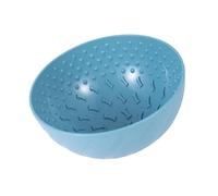 HUSHUI Dog Lick Bowl Gran Capacidad Antideslizante Comedero Lento para Perros y Gatos Plástico Durable 1 Unidad (Azul)