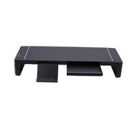 HUSHUI Elevador de Pantalla de Computadora, Soporte Plegable Ajustable con Soporte para Teléfono y Cajón de Almacenamiento, para Computadora Portátil, TV, Altavoz, Impresora, Monitor,