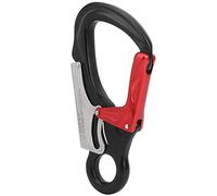 HUSHUI, Escalada de Acero Inoxidable de Aluminio de Aviación 35KN con Bloqueo de Seguridad y Diseño Antigancho, para Montañismo, Escalada en Roca, Espeleología, Operaciones a Gran (Negra)