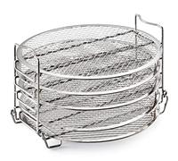 HUSHUI Estante para deshidratador, estante para freidora de aire, estante para freidora de aire de 5 niveles compatible con estantes deshidratadores apilables Foodi Soporte para freidora de aire
