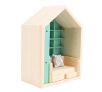 HUSHUI Estante para Libros de Ansiedad, Decoración de Biblioteca en Miniatura de Madera Hecha a Mano para el Hogar y la Oficina, 6,7x3,9x9,1 Pulgadas