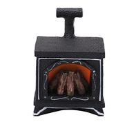 HUSHUI Estatua de Chimenea en Miniatura, Luz LED, Linterna Decorativa de Resina para Decoración de Escritorio del Hogar