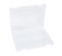 HUSHUI Estuche Transparente para Almacenamiento de Documentos, Caja de Almacenamiento de Archivos de Plástico Transparente con Cierre de Hebilla Seguro, para Organización de Aula en (plastico 2)