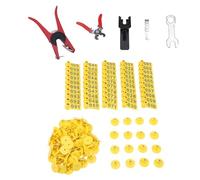 HUSHUI Etiquetas para Orejas de Ganado de Plástico con Alicates de Instalación y Extracción para Gestión de Rebaños de Ovejas y Ganado, Duraderas, 5 uds.