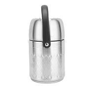 HUSHUI Fiambrera Térmica de Acero Inoxidable de 1,5 L, Elegante Contenedor de Alimentos Aislado para Escuela, Exterior y Oficina, 3 Compartimentos