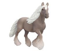 HUSHUI Figura de Caballo con Detalles Ricos, Juguete de Plástico Duradero para Juegos de Imaginación, Fiestas de Cumpleaños Infantiles, 1 Estatua de Caballo Pequeña (Gris